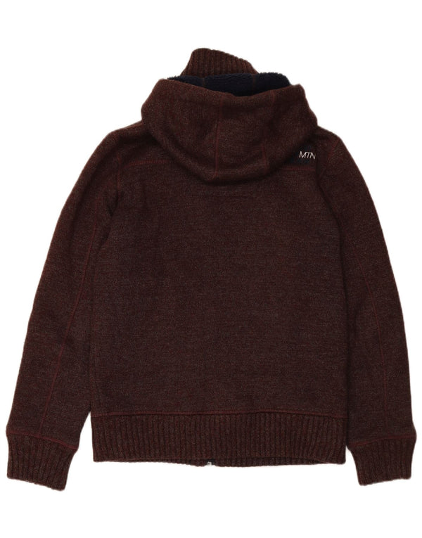 SUPERDRY Cardigan à capuche pour homme en acrylique bordeaux moyen