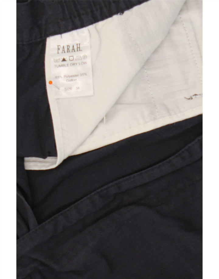 Farah Short Chino Homme W38 XL Bleu Marine Polyester