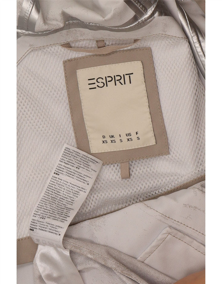 Esprit Imperméable surdimensionné à capuche pour femme UK 6 XS Beige Polyester