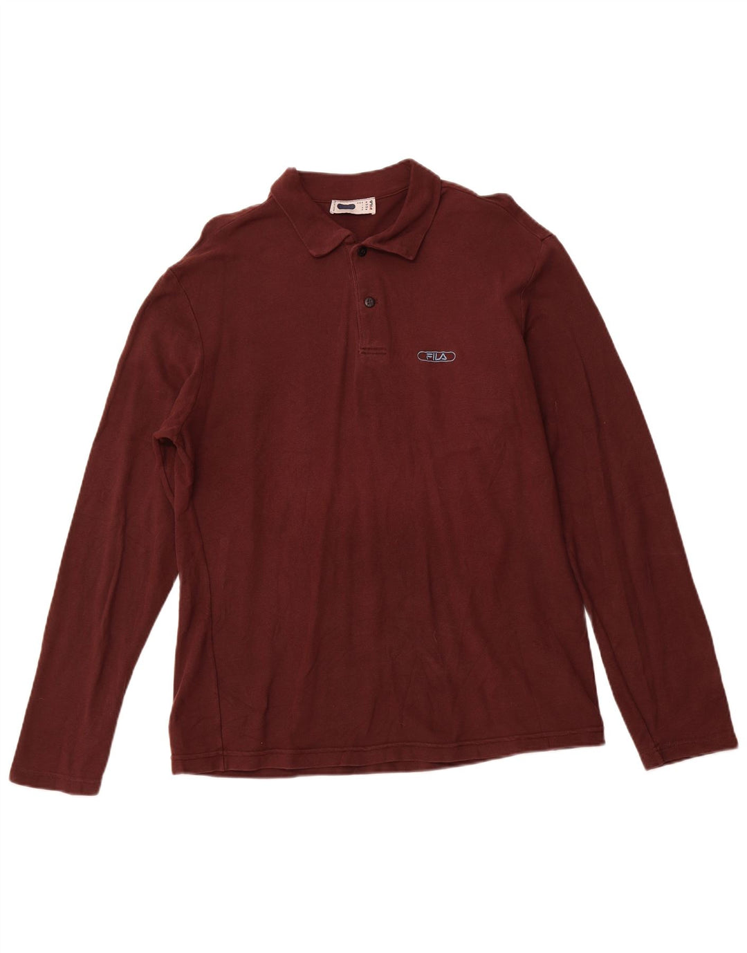 Fila Polo à Manches Longues Homme Bordeaux Moyen