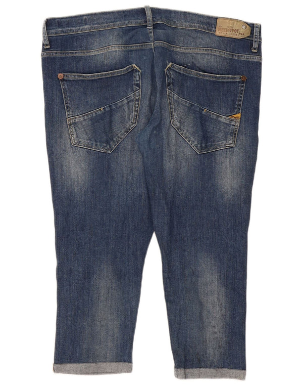Meltin' Pot Womens Capri Jeans W38 L22 Blue Cotton
