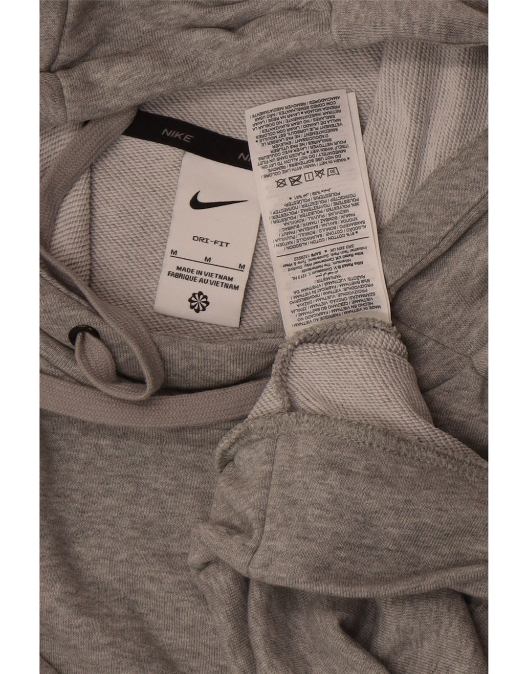 Nike Pull à capuche Dri Fit pour homme en coton gris moyen