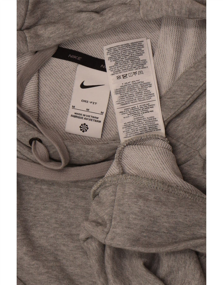 Nike Pull à capuche Dri Fit pour homme en coton gris moyen