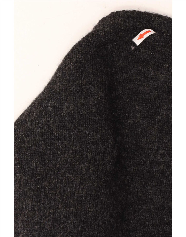 Rodrigo Pull col V pour homme en laine gris à losanges/diamants