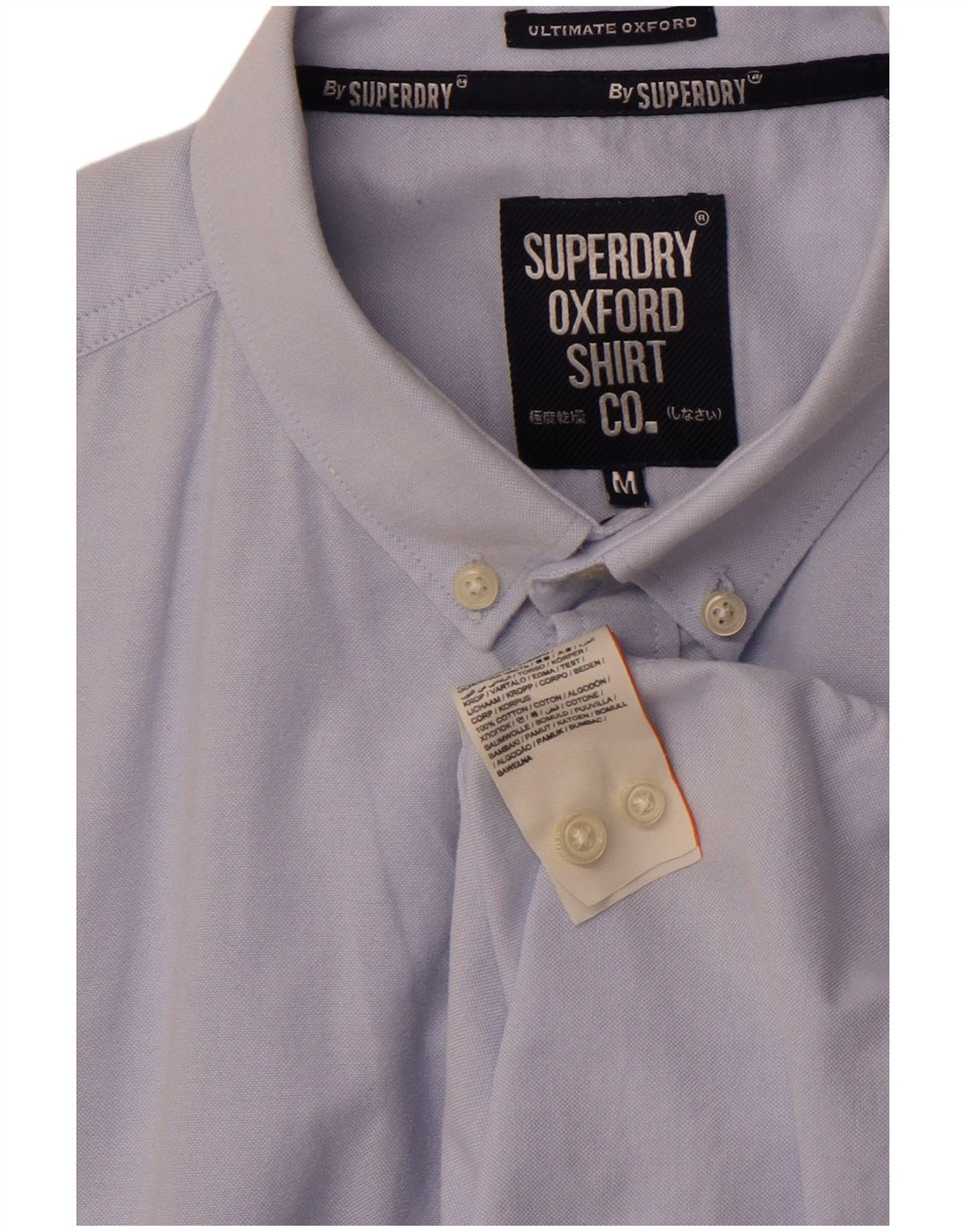 SUPERDRY Chemise à Manches Courtes Homme Bleu Moyen Coton