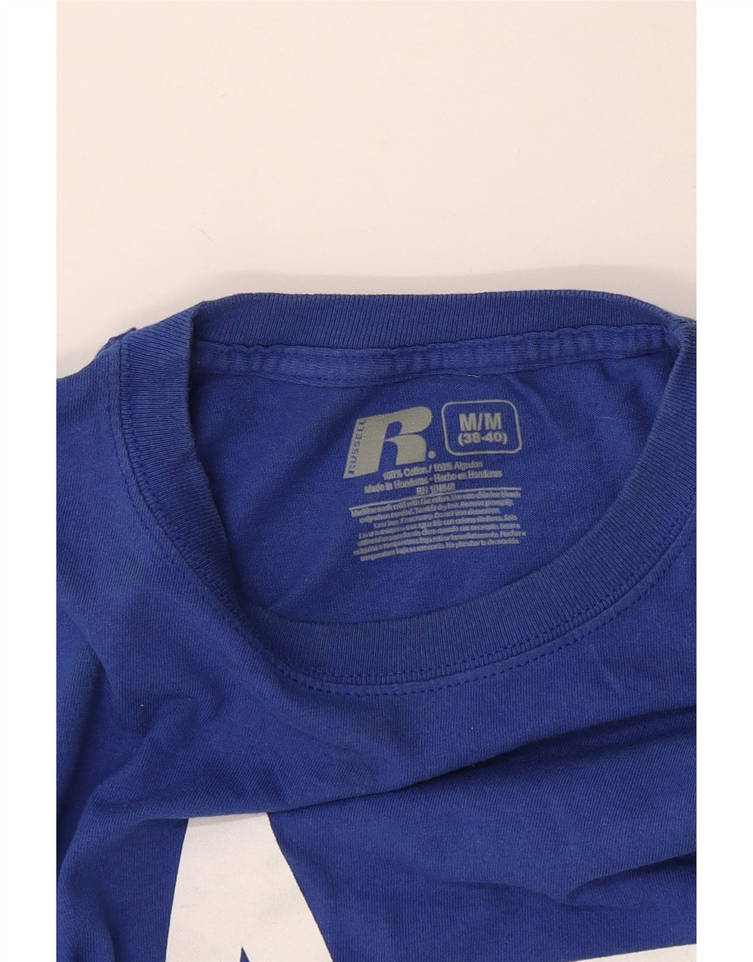 Russell Athletic T-Shirt Graphique Homme Bleu Moyen Coton