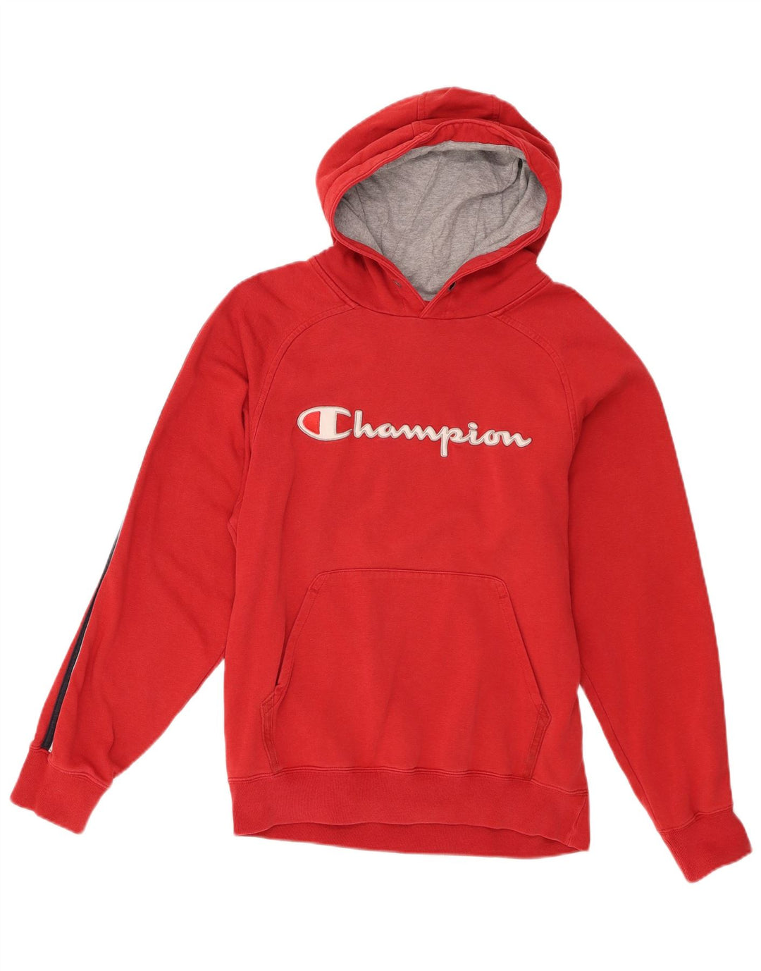 Champion Pull à Capuche Graphique Homme Rouge Moyen Colourblock