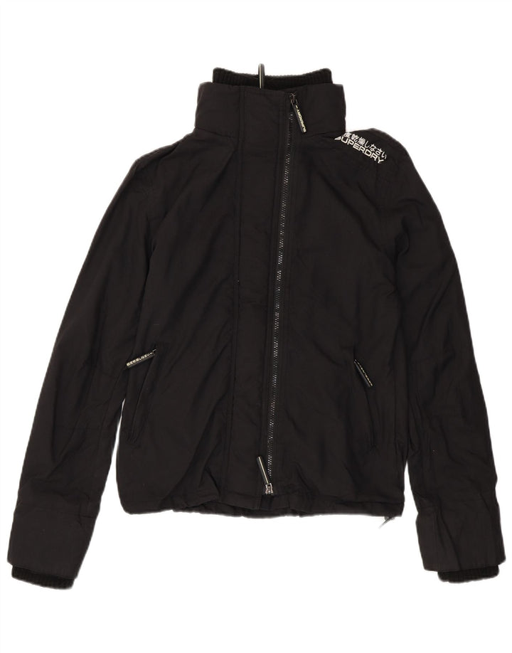 SUPERDRY Veste coupe-vent pour femmes UK 14 Medium Black Nylon