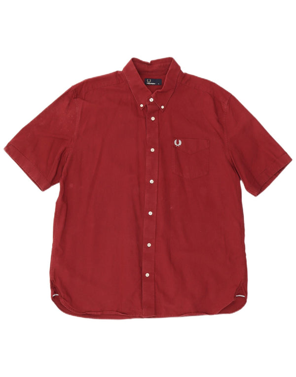 Fred Perry Chemise à manches courtes pour homme XL en coton marron