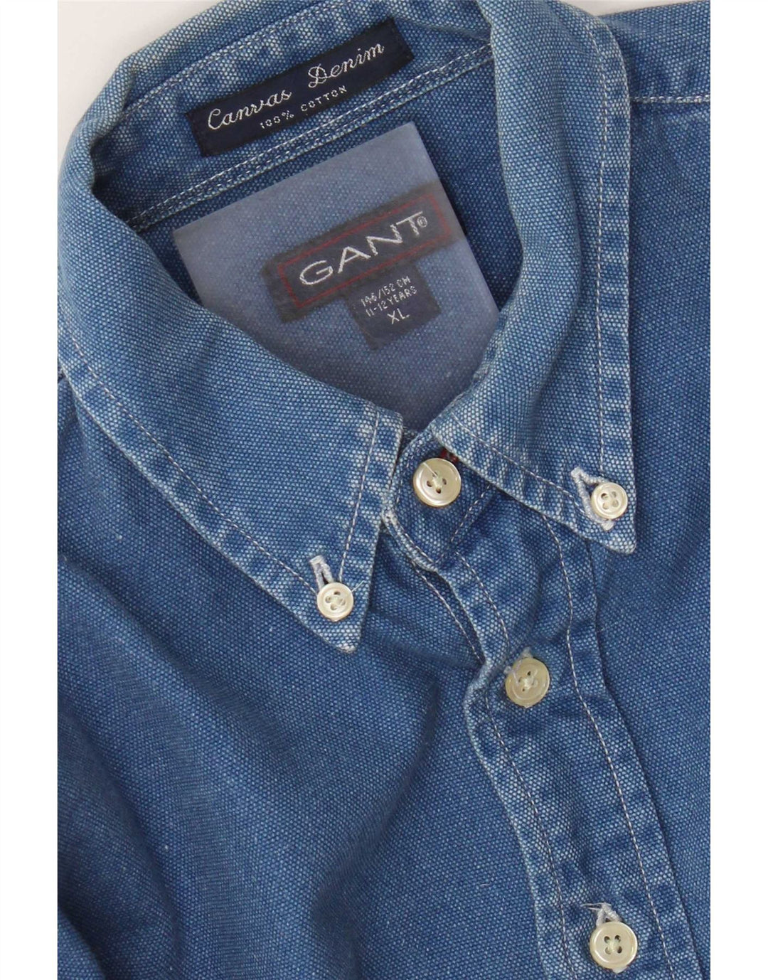 Gant Chemise Garçon 11-12 ans XL Bleu Coton