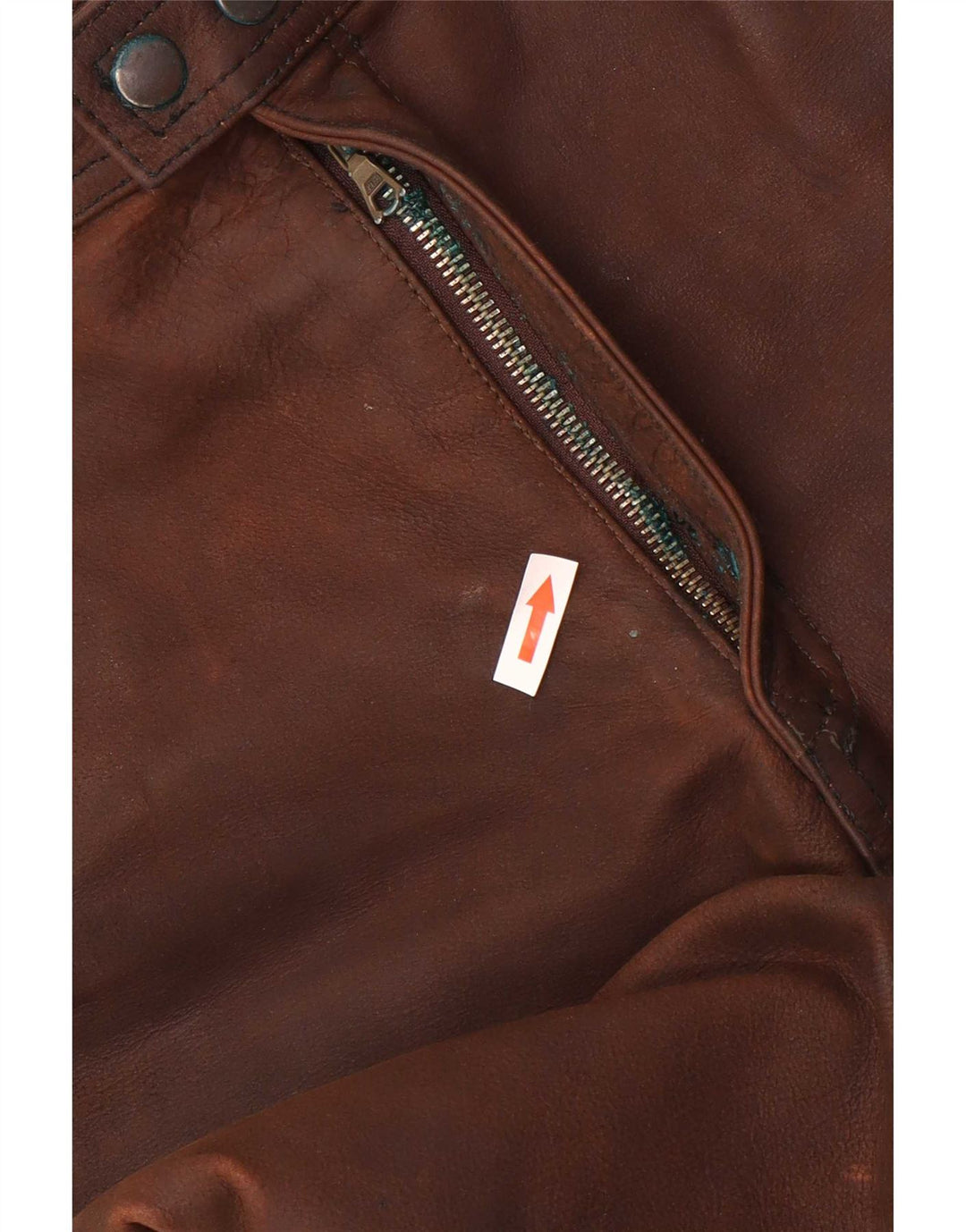 American Eagle Pantalon droit en cuir pour homme W36 L32 Marron