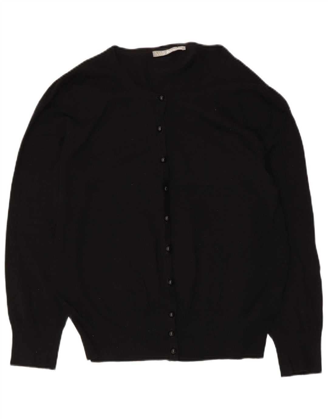 Marks & Spencer Pull Cardigan Femme UK 14 Medium Noir Viscose