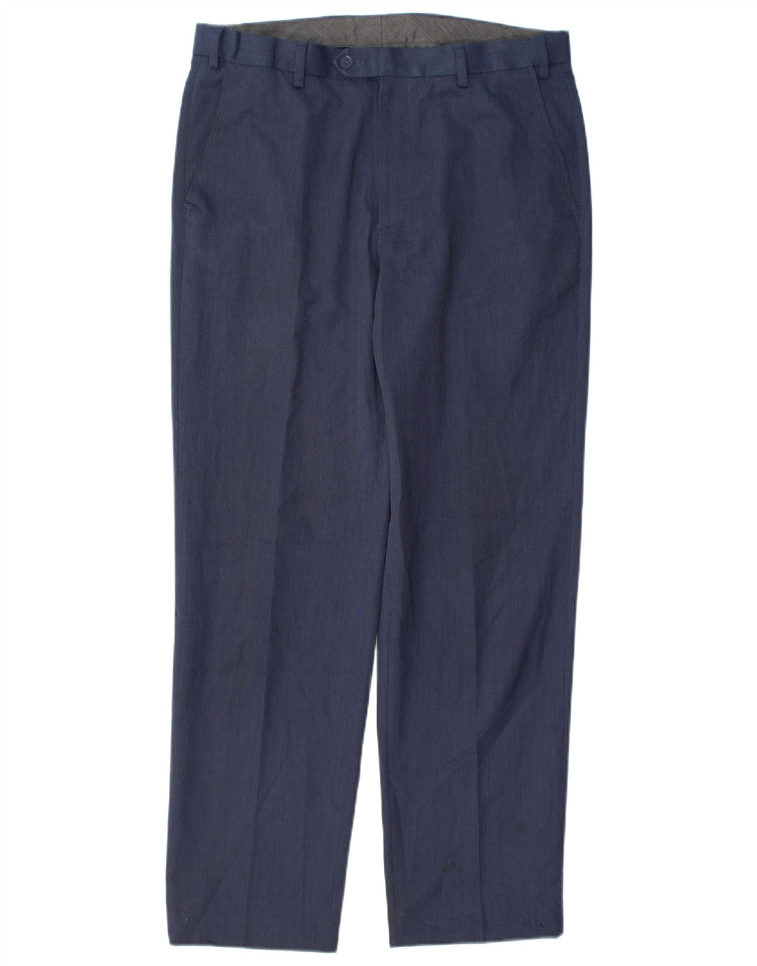 Marks & Spencer Pantalon de costume coupe classique pour homme W34 L31 Bleu marine Polyester