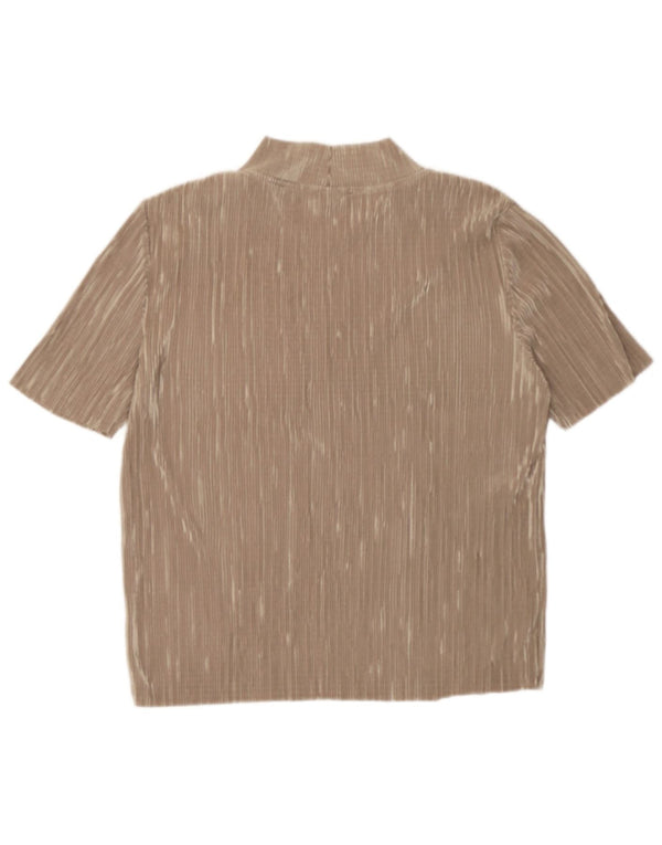 Zara Femme Chemisier Top UK 14 Beige Moyen