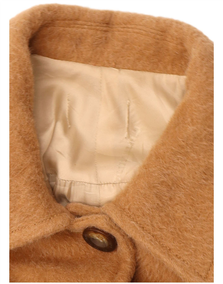 vintage Femme Pardessus UK 12 Beige Moyen