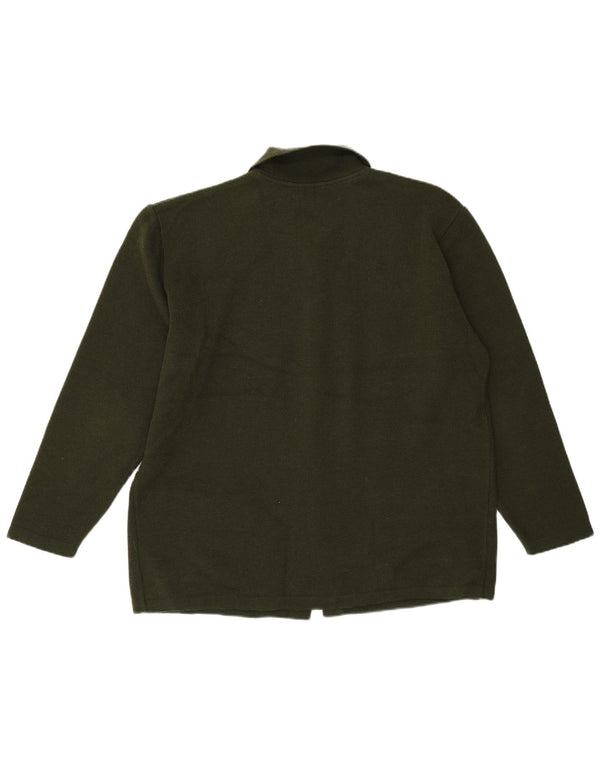 vintage Mens Cardigan Sweater IT 54 XL Kaki Acrylique