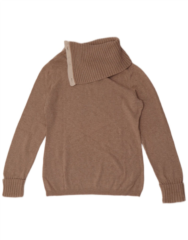 Banana Republic Pull à col boutonné pour femme Beige moyen UK 14