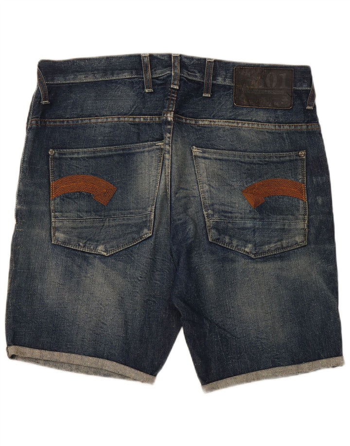 G-Star Hommes Denim Shorts W34 Grand Bleu Coton