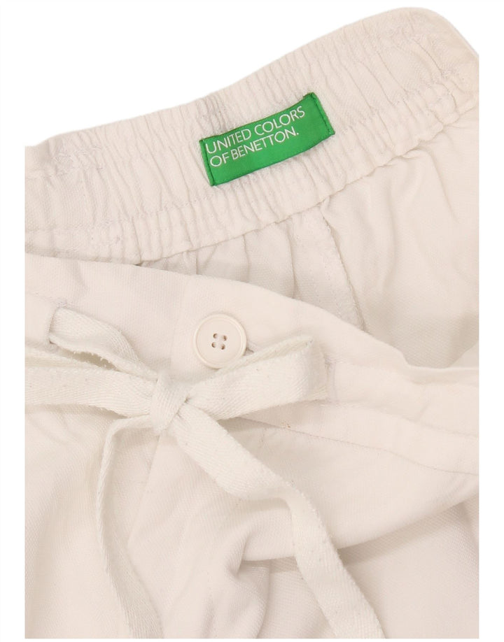 Benetton Short Chino W28 Femme Blanc Moyen