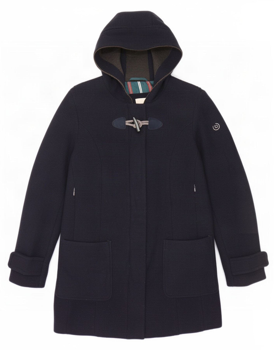 Bugatti Manteau coupe-vent à capuche pour femme EU 40 Laine bleu marine moyen