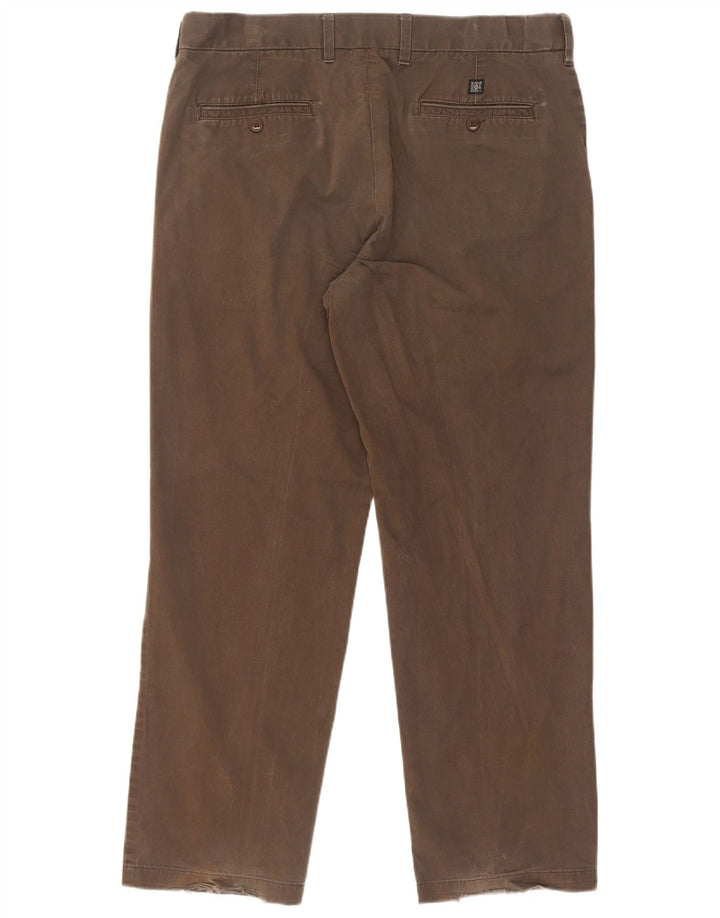 Marks & Spencer Pantalon Chino Regular Homme W36 L31 Kaki Coton