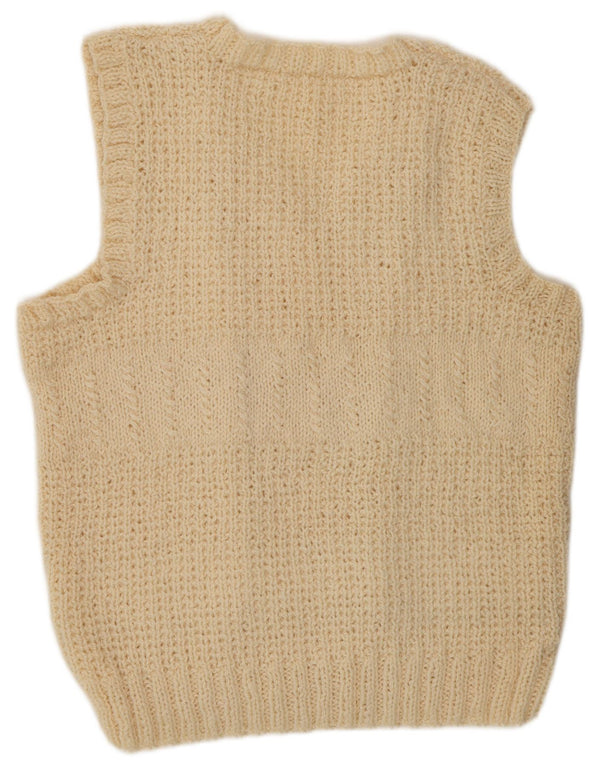 vintage Femme Gilet Débardeur UK 18 XL Off White