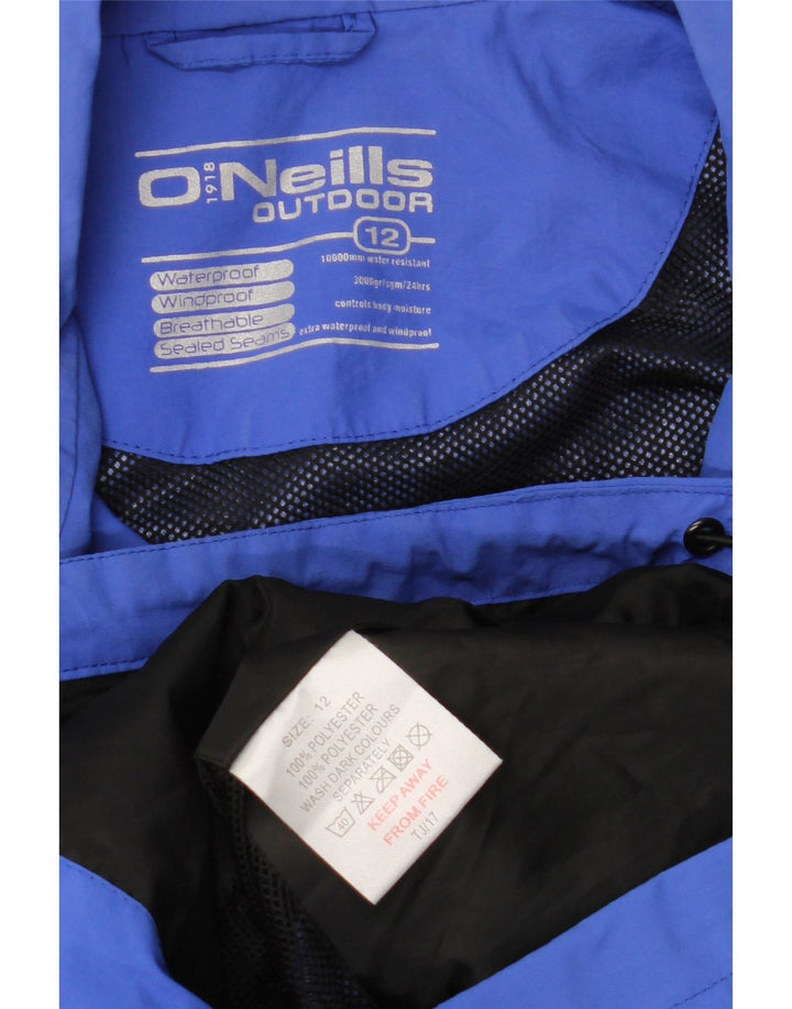 O'Neills Veste de pluie à capuche pour femme UK 12 Bleu moyen Polyester