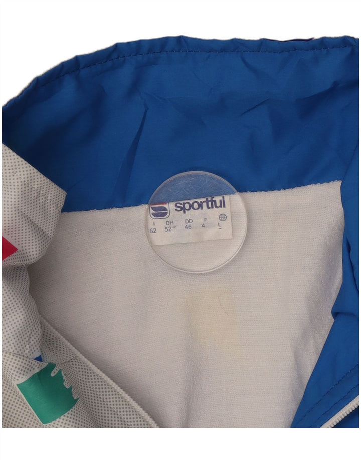 Sportful Veste de survêtement graphique pour hommes IT 52 Large Gris Géométrique