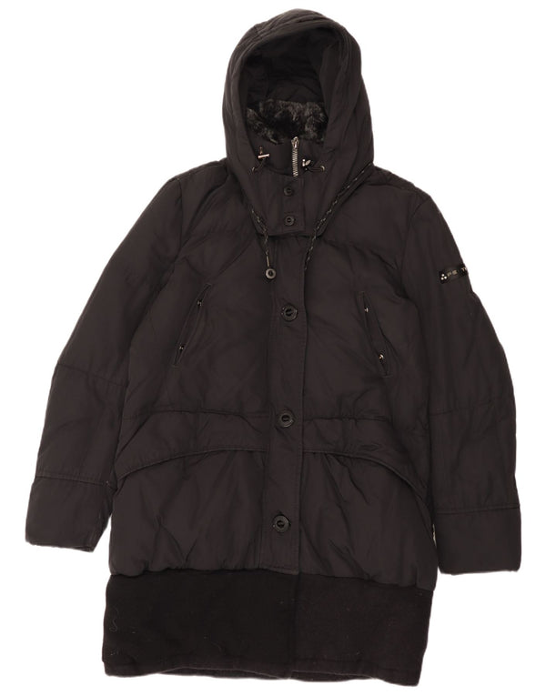 PEUTEREY Manteau matelassé à capuche pour femme IT 48 XL Noir Colourblock Polyamide
