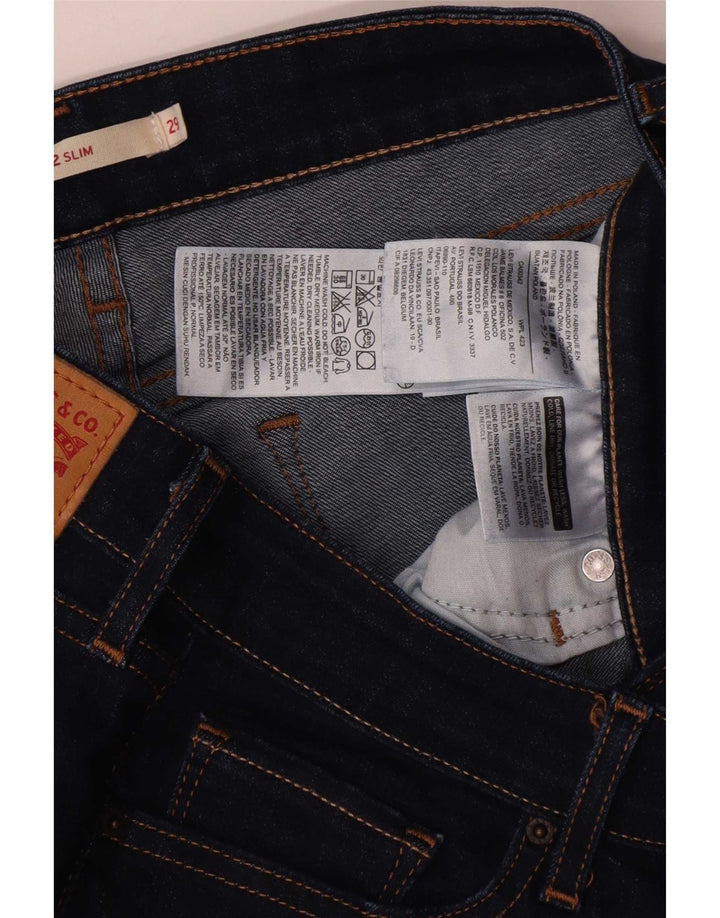 Levi's Jean Slim 712 Femme W29 L26 Bleu Marine Coton