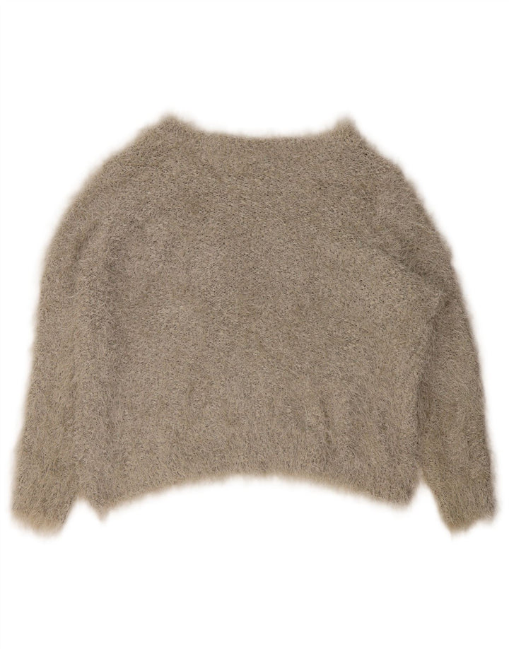 Marks & Spencer Pull col bateau pour femme UK 16 Large Gris Polyester