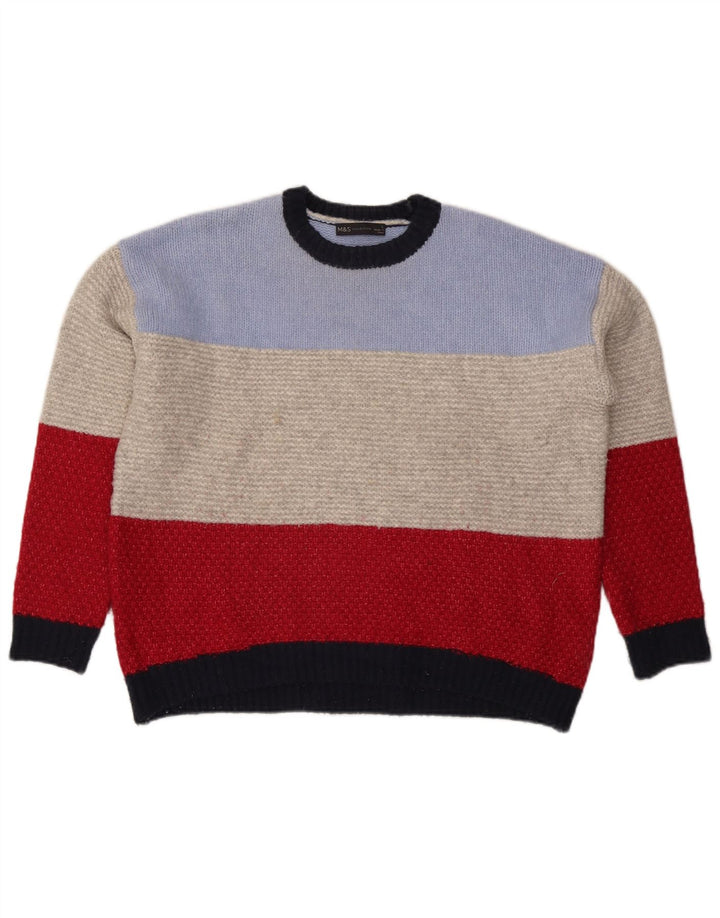 Marks & Spencer Pull ras du cou pour femme UK 16 Large Multicolore