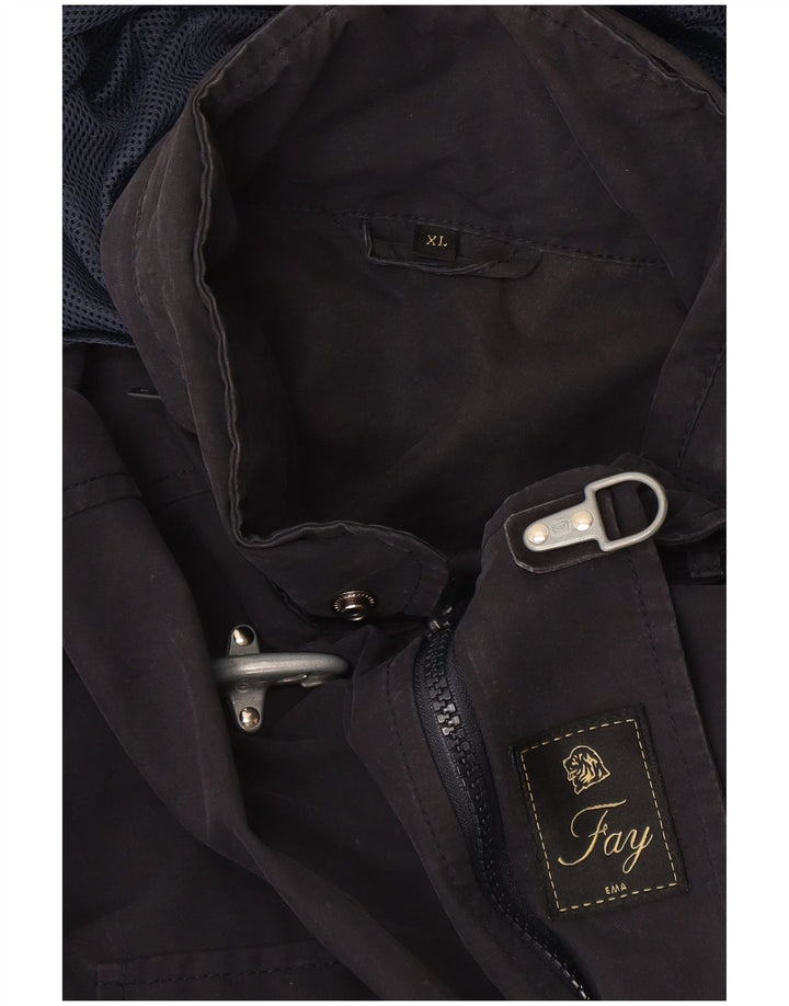 Fay Veste utilitaire à capuche pour homme UK 42 XL Bleu marine