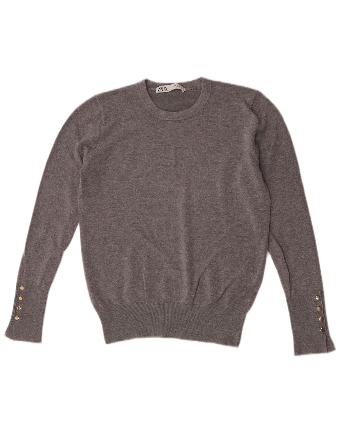 Zara Pull ras du cou pour femme UK 12 Gris moyen