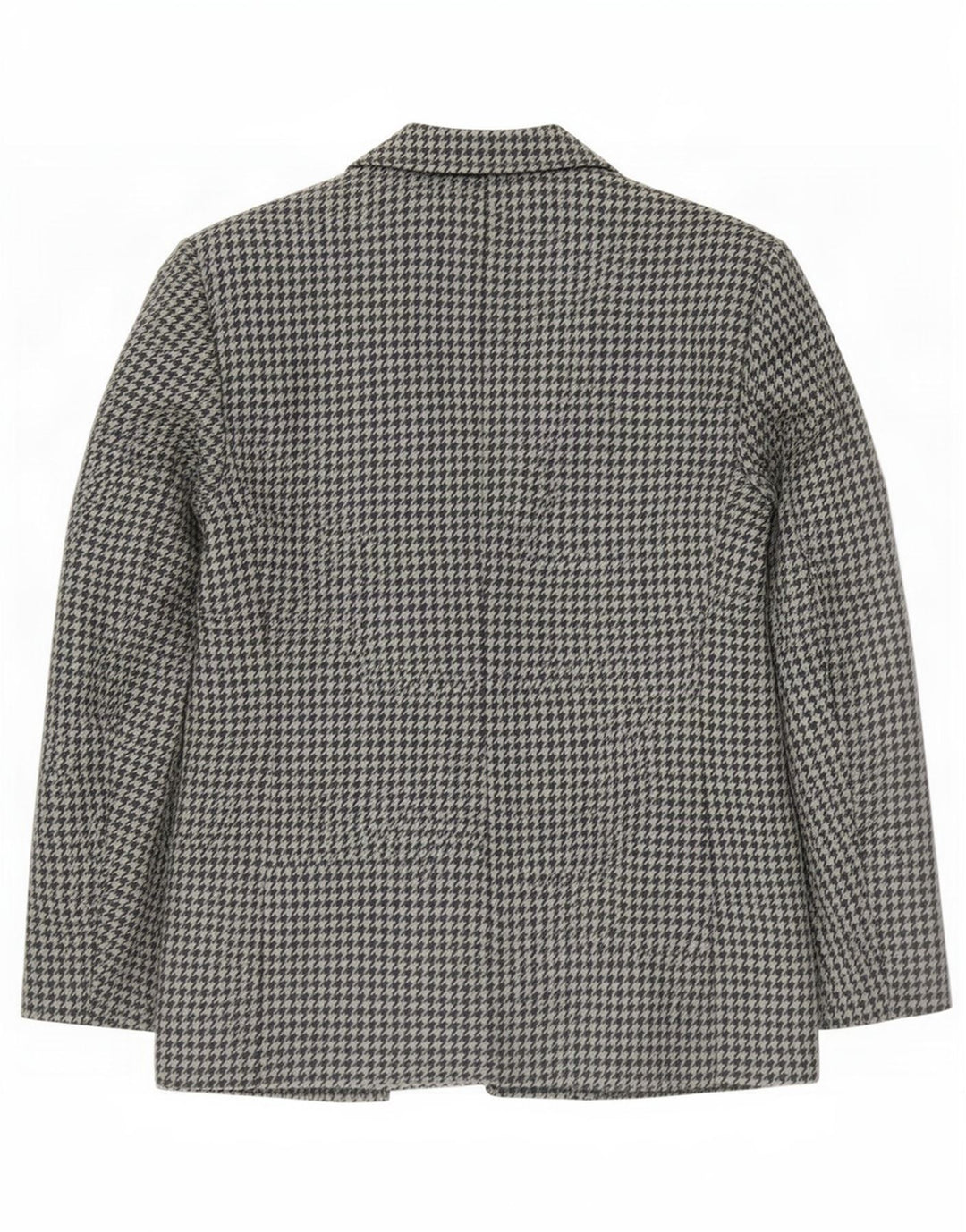 vintage Femme 2 Bouton Blazer Veste IT 46 Grand Pied-de-Poule Gris