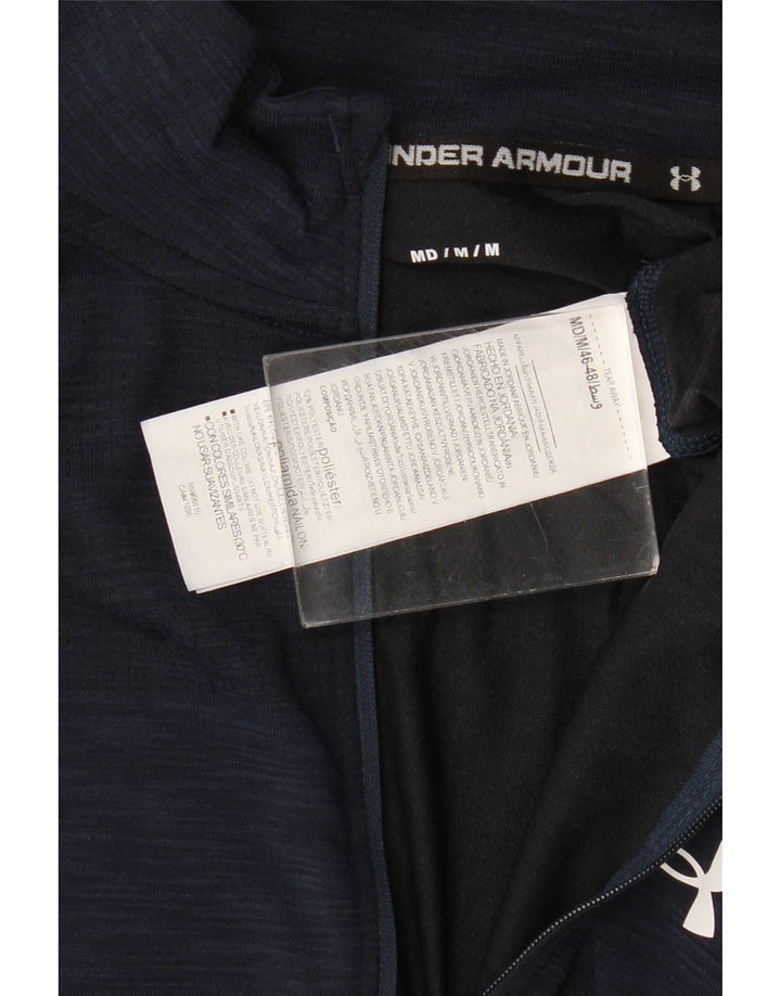 UNDER ARMOUR Haut à col zippé à manches longues pour homme Bleu marine moyen Polyester