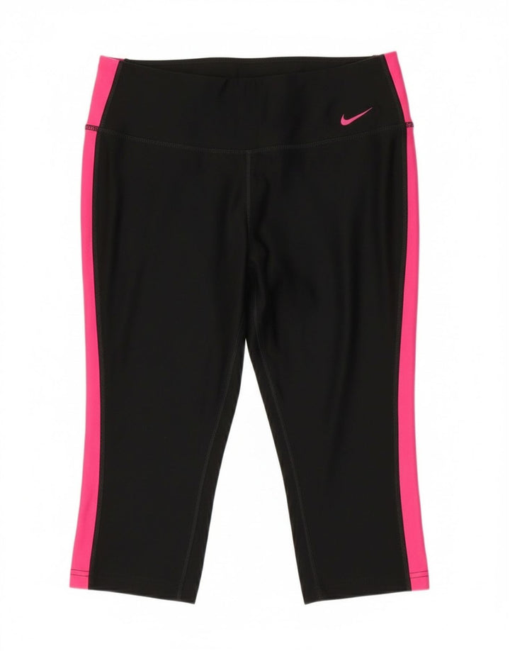 Nike Legging Capri Dri Fit pour femme UK 12 Noir moyen colour block