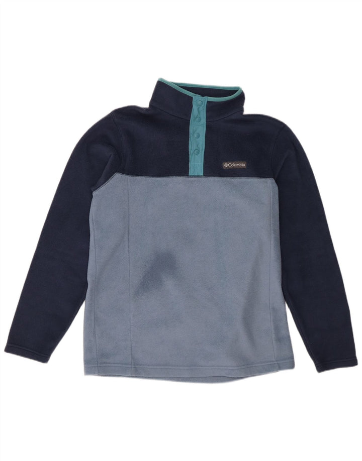 Columbia Pull Col Zippé Homme Bleu Marine Moyen Colourblock