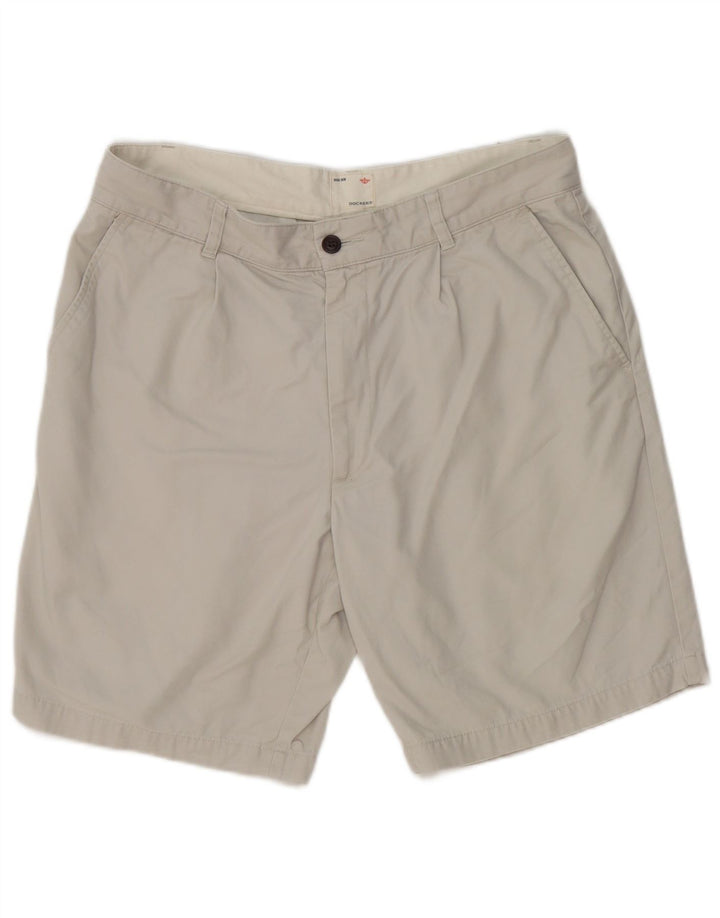 Dockers Short Chino Khakis Homme W34 Large Gris Coton