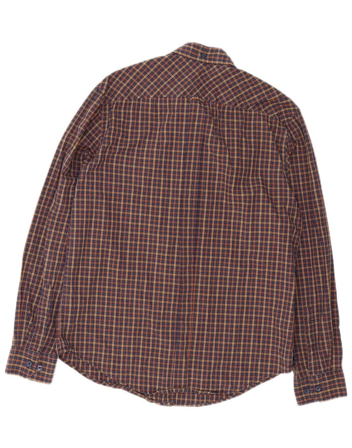 BEN SHERMAN Chemise Homme Marron Moyen Carreaux Coton