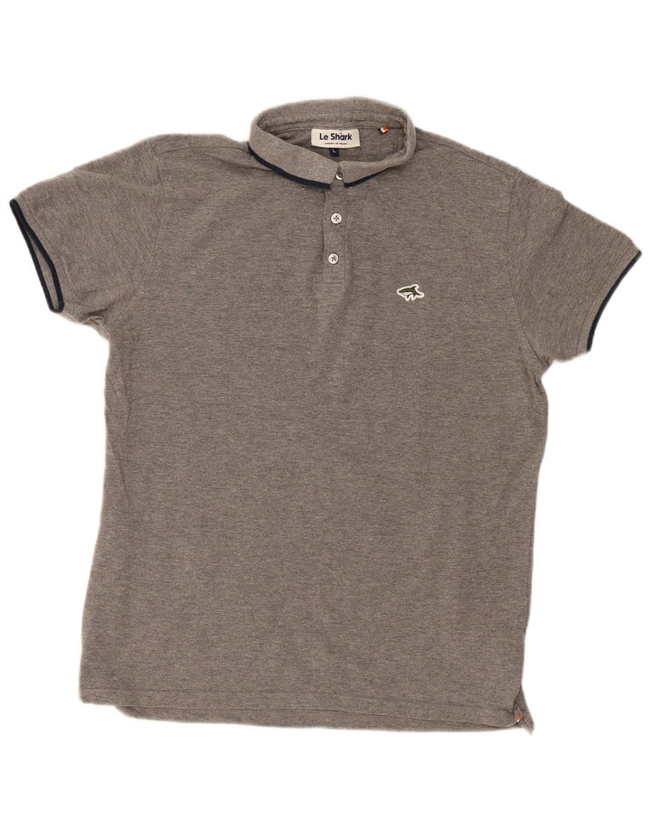 Le Shark Polo Homme Grand Gris Coton