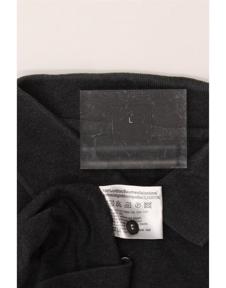 HUGO BOSS Mens Polo Shirt Large Grey Cotton Vintage Hugo Boss and Second-Hand Hugo Boss from Messina Hembry 