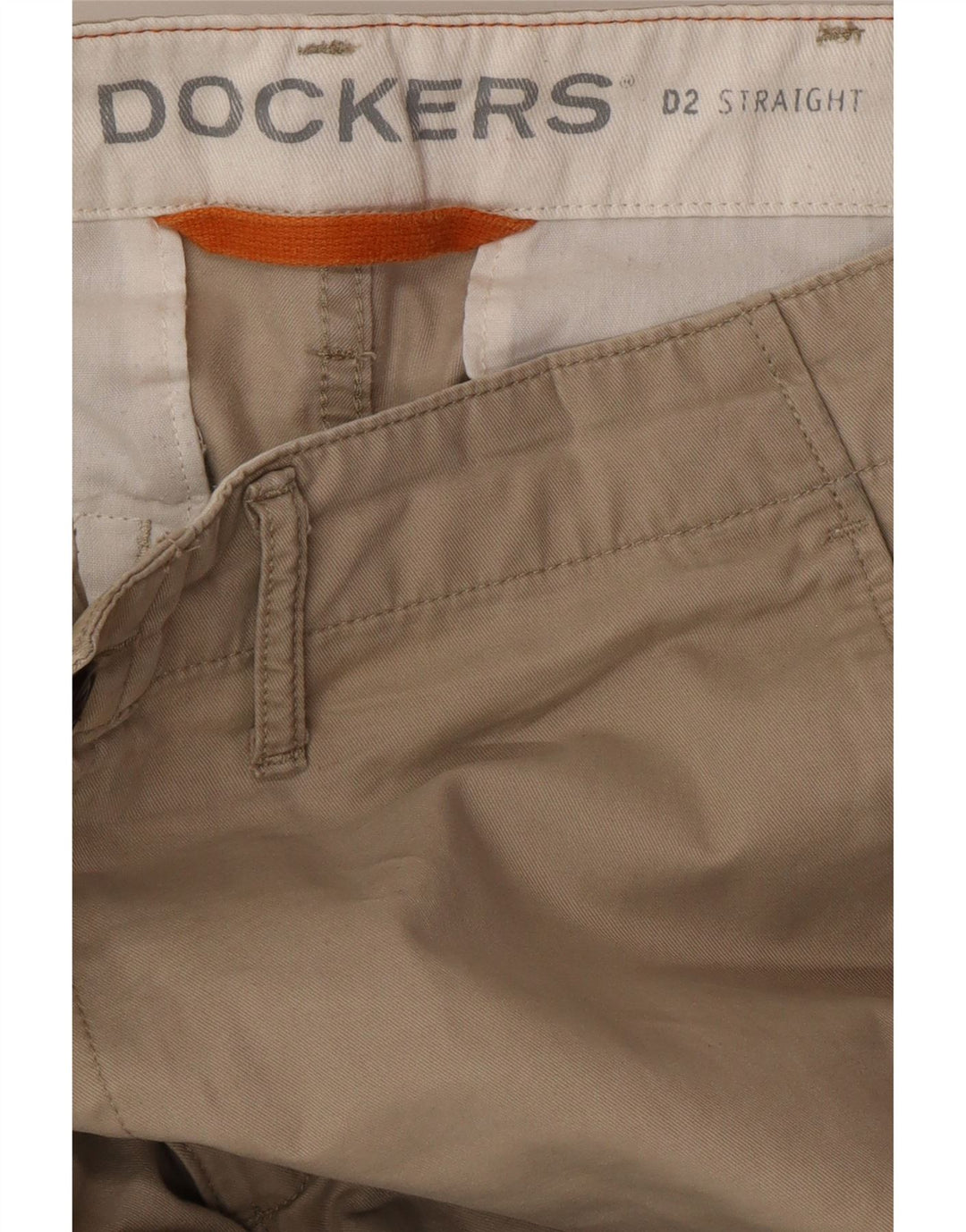 DOCKERS Pantalon Chino Droit Homme W32 L34 Beige Coton Classique