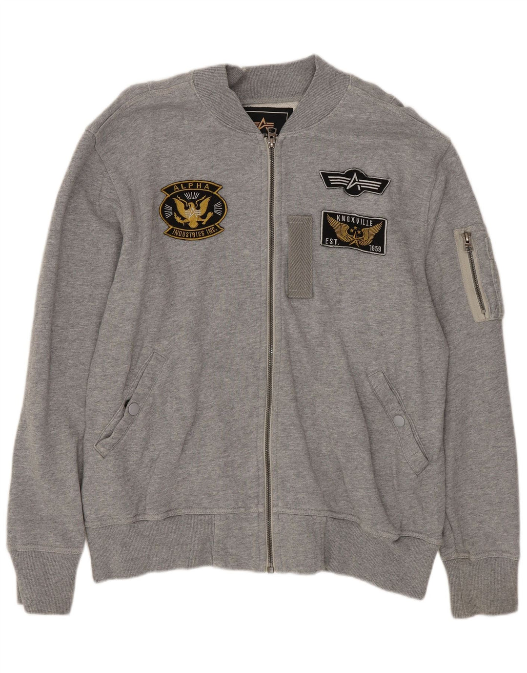 ALPHA INDUSTRIES Veste de Survêtement Homme Gris Moyen