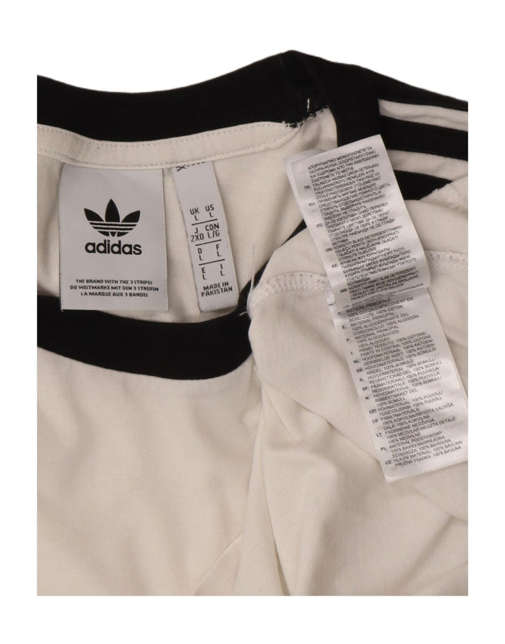Adidas T-Shirt Homme Haut Grand Coton Blanc
