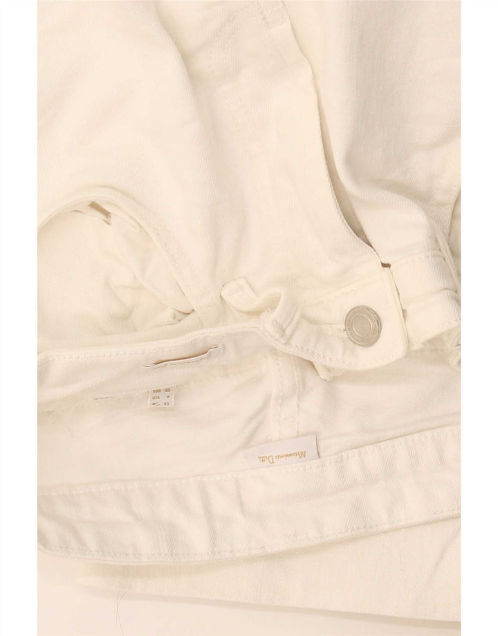 Massimo Dutti Jean court pour femme EU 40 Medium W30 L24 Blanc
