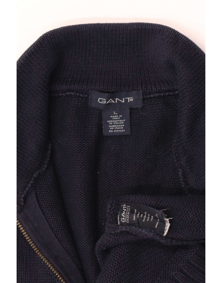 Gant Cardigan Homme Pull Large Bleu Marine Coton