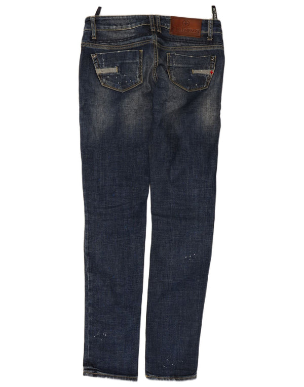Zu Elements Jean skinny effet vieilli pour femme W26 L30 Bleu coton