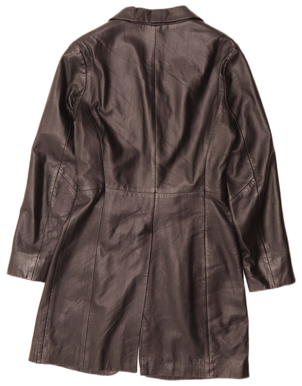 Stefanel Manteau en cuir pour femme IT 40 Small Noir