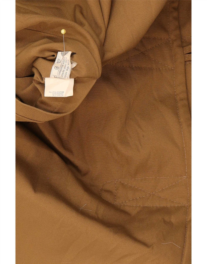 vintage Femme Manteau Réversible IT 42 Coton Beige Moyen